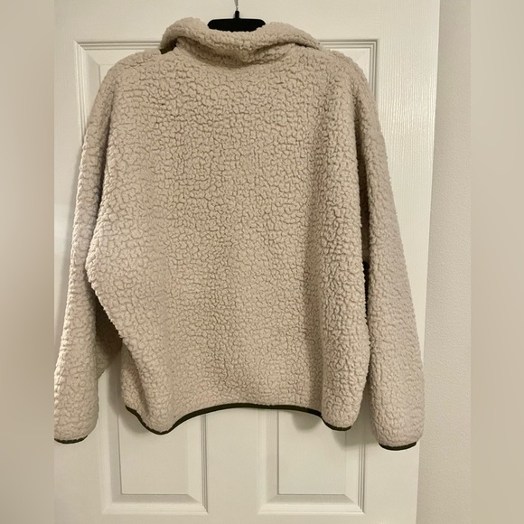 Express Sherpa Quarter Zip Pullover Sweater - Picture 3 of 3